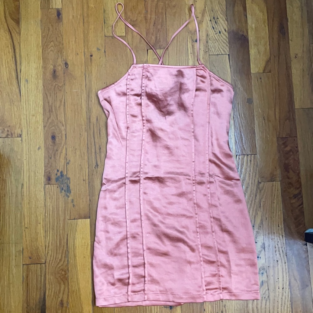 Urban Outfitters seamed satin slip dress size M brand new with tags